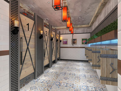 工业风公共卫生间