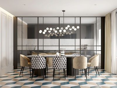 现代餐厅厨房