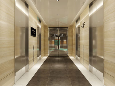 现代电梯间