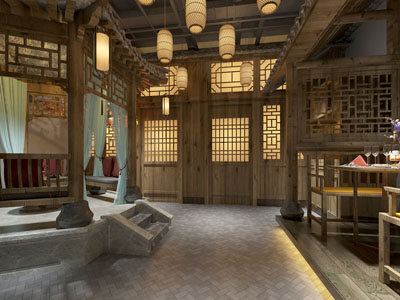 中式饭店餐馆就餐区