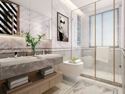 现代轻奢卫生间卫浴间洗手间