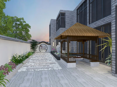 新中式庭院园艺小品