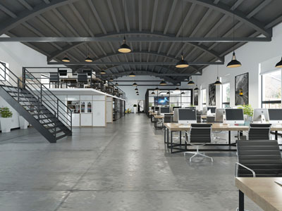 工业风公共办公区
