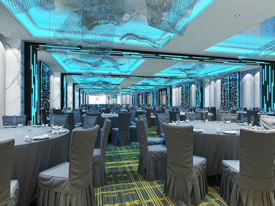 现代酒店大堂就餐区