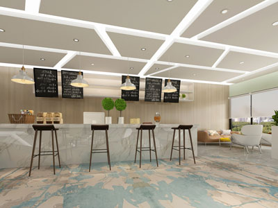 现代茶水间休息区