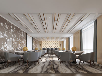 新中式茶水间休息区