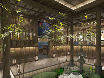 中式饭店餐馆就餐区