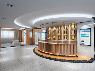 现代大堂前台接待台