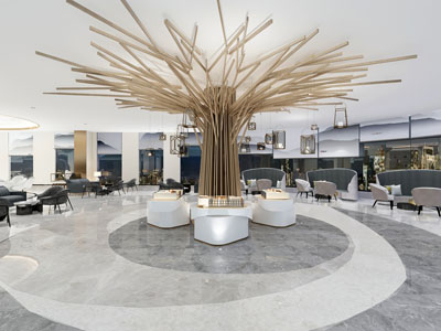 新中式售楼处大厅接待区