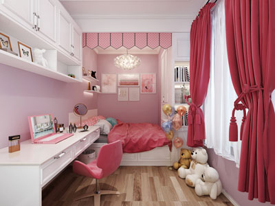 北欧女儿房儿童房卧室