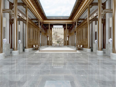 中式售楼部大堂接待区