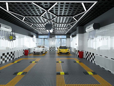 工业风汽车美容洗车维修店