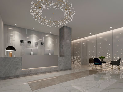 现代口腔诊所大堂前台接待区