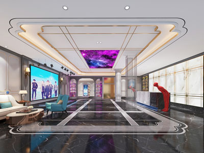 现代大堂前台接待区