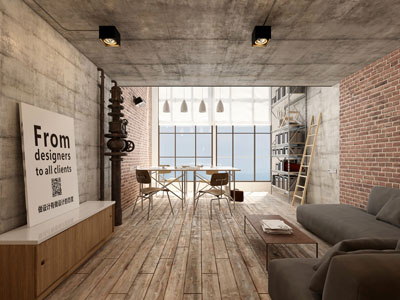 工业风客厅餐厅