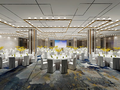 现代酒店大堂就餐区