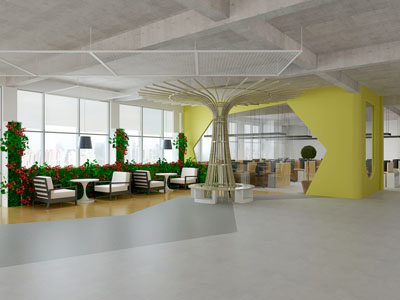 工业风公共办公区休息区