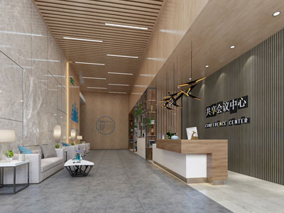 现代大堂前台接待区