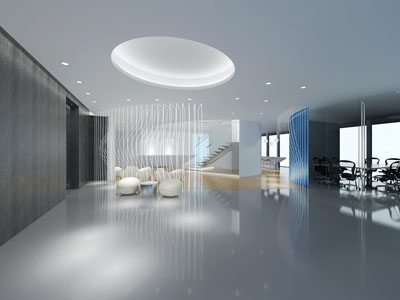 现代大堂前台接待区