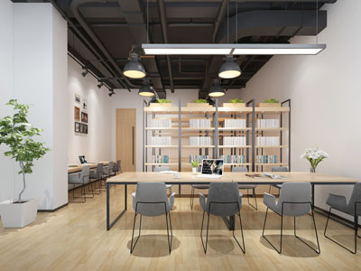 工业风书吧阅览室