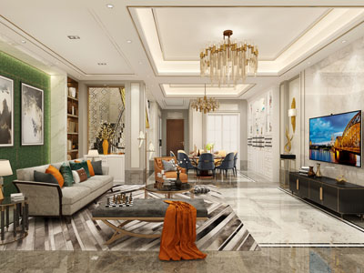 新古典客厅餐厅