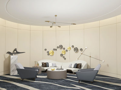 后现代会客区接待区