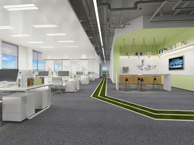 现代公共办公区