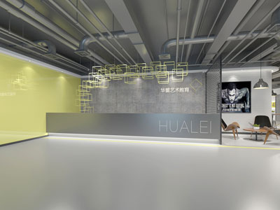 工业风大堂前台接待区