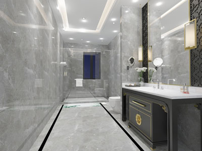 新中式卫生间卫浴间淋浴间