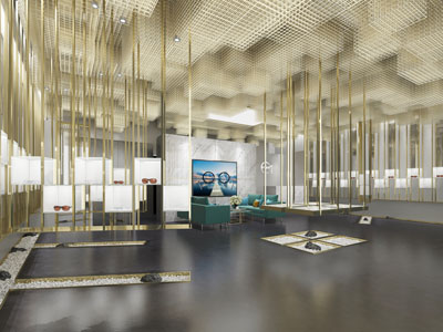 现代眼镜店接待区