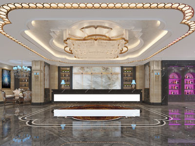 欧式大堂前台接待区