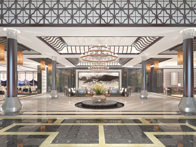 新中式售楼处大堂接待区