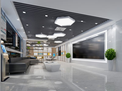 现代大堂前台接待区