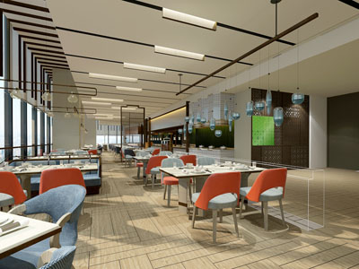 现代饭店餐馆就餐区