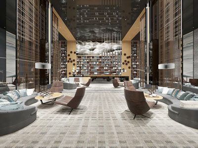 现代大堂前台接待区