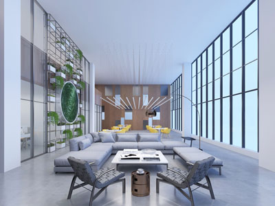 现代接待区洽谈区