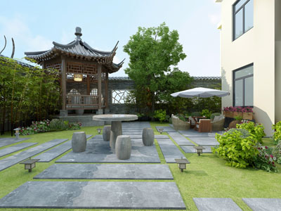 中式庭院景观园艺小品