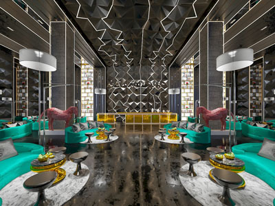 后现代大堂前台接待区