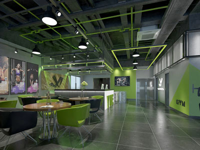 工业风公共办公区