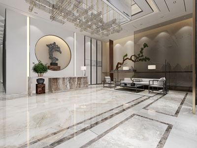 新中式大堂前台接待区