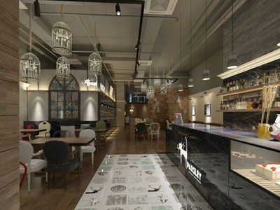 现代饭店餐馆就餐区