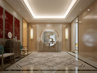 新中式门厅玄关过道