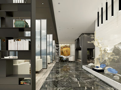 新中式大堂接待洽谈区