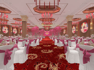 中式酒店大堂就餐区