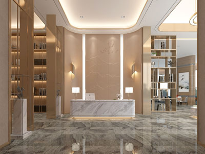 新中式大堂前台接待区