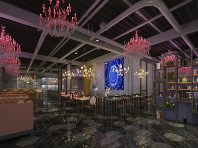 工业风饭店餐馆就餐区