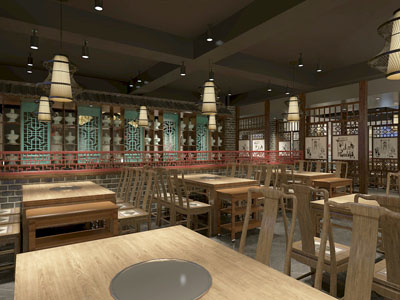 工业风饭店餐馆就餐区