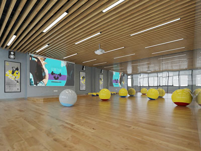 现代舞蹈室瑜伽馆健身房