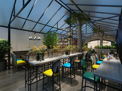 现代饭店餐馆就餐区