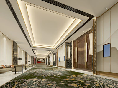 新中式大堂前台接待区